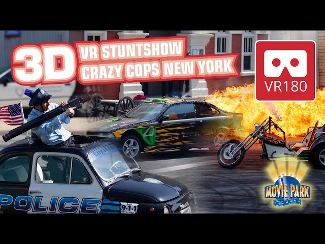 3D Crazy Cops New York - Das Chamäleon | Stuntshow VR180  | VR Show | Movie Park Germany 2019