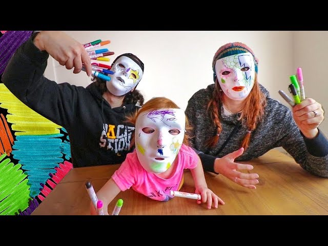 3 MARKER GAME MASTER MASK CHALLENGE vs. Mom and Dad 🎨