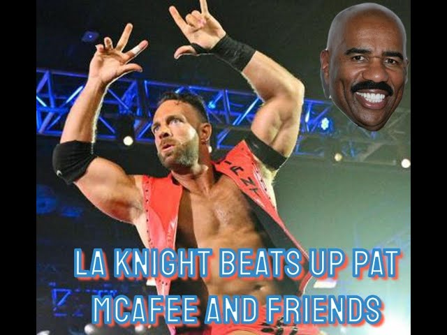 LA Knight beats up Pat McAfee and friends