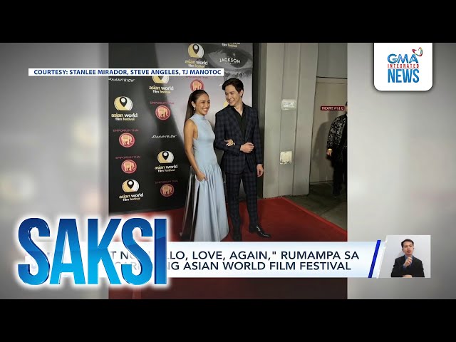 Cast ng "Hello, Love, Again," rumampa sa Red Carpet ng Asian World Film Festival | Saksi