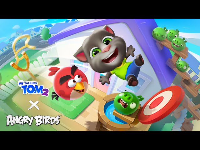 Talking Tom + Red vs. The Pigs! 🐷💥 @AngryBirds X My Talking Tom 2