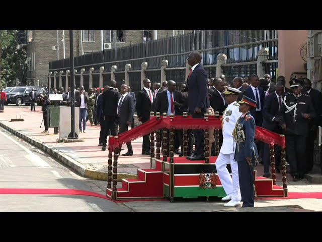 Embattled Kenya President William Ruto arrives at parliament to address nation | AFP