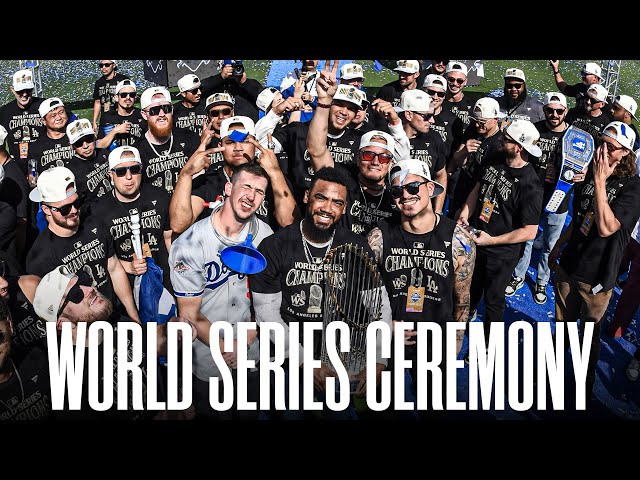 2024 Los Angeles Dodgers World Series Champions Ceremony at Dodger Stadium