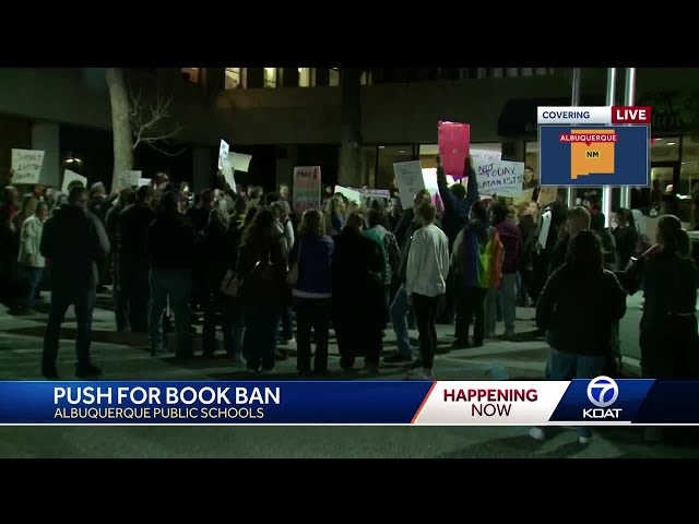 Protests outside Albuquerque Public Schools meeting