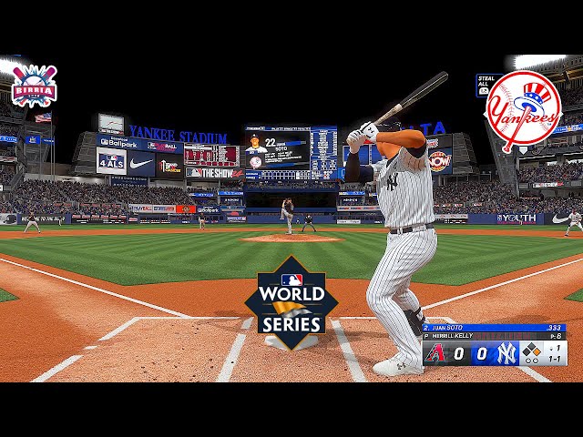 MLB The Show 24 New York Yankees vs Arizona Diamondbacks - World Series Final 2024 - Gameplay PS5 HD