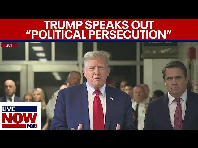 Trump trial: hush money case begins, former President speaks out | LiveNOW from FOX