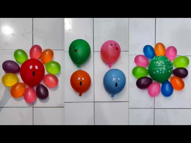 Oddly satisfying popping water color ballons reverse asmr #asmr #satisfying