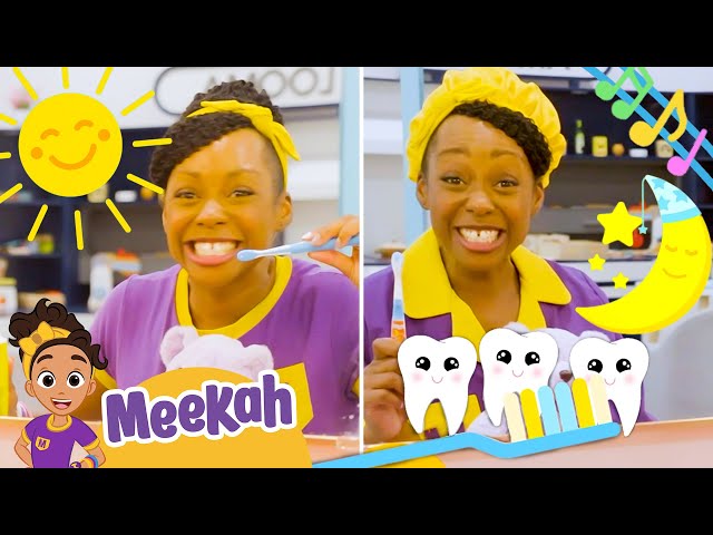 Brushing Your Teeth Morning and Night Song | Meekah Educational Wakeup and Bedtime Routine Songs