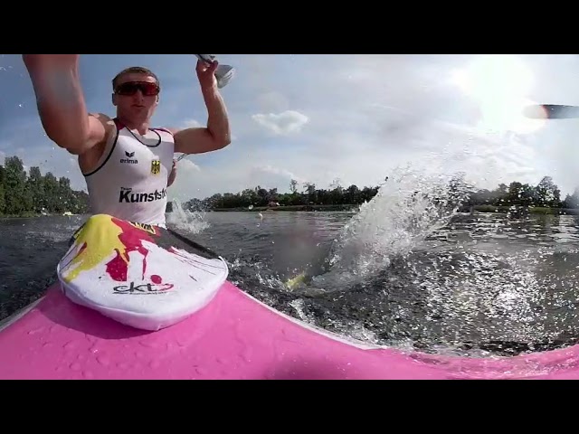 360º on German K4 Men's 500m Heat 3 / 2018 ICF Canoe Sprint World Cup 2 Duisburg