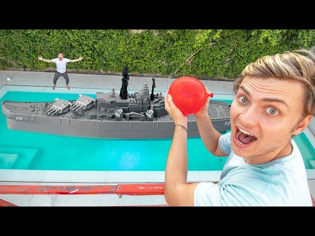 PLAYING BATTLESHIP IN MY POOL!!