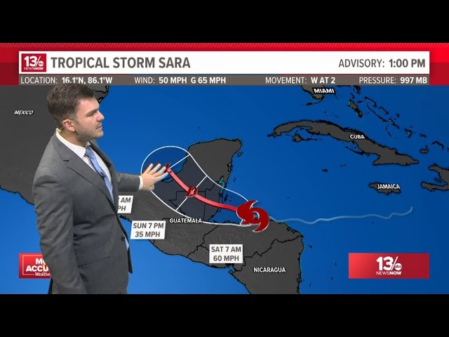 TRACKING THE TROPICS: Tropical Storm Sara forms in the Caribbean