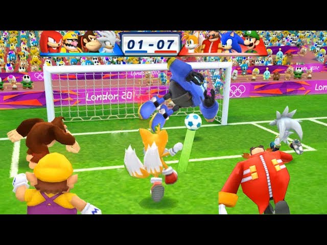 Mario & Sonic At The London 2012 Olympic Games Football #172 Tails, Dr Eggman, Sonic, Luigi