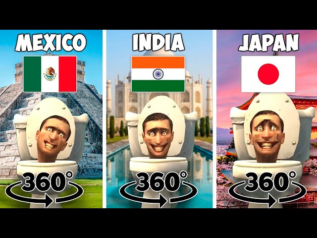 Skibidi Toilet but in Different Countries 360º VR