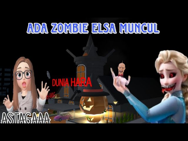 Ada zombie Elsa muncul di rumah halloween berhantu Yuta Mio 🤯 ll Drama horor sakura school simulator