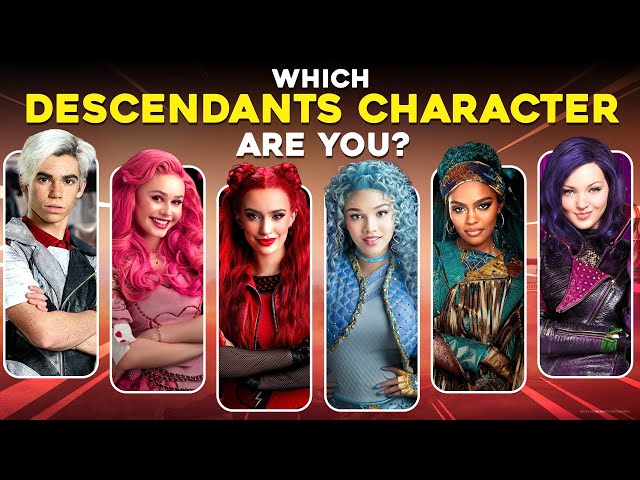 Which DESCENDANTS Character Are You? Disney DESCENDANTS Personality Test | Red, Chloe, Mal, Carlos..