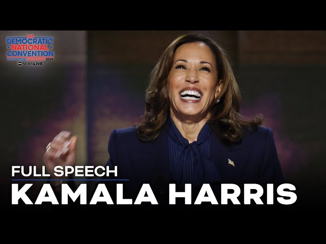 FULL SPEECH: Kamala Harris takes Donald Trump head-on in DNC address