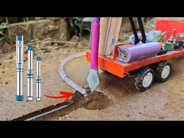 Diy tractor mini borewell drilling machine | submersible water pump