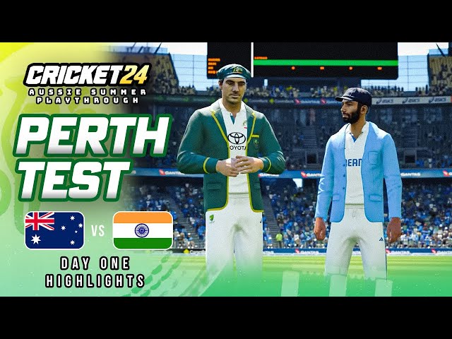 AUSTRALIA v INDIA - 1st Test | Day One Highlights | Cricket 24 Playthrough