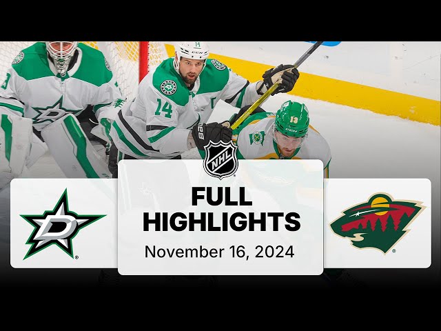 NHL Highlights | Stars vs. Wild - November 16, 2024