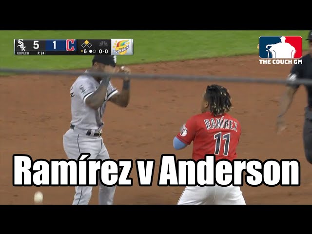 José Ramírez Knocks Down Tim Anderson!