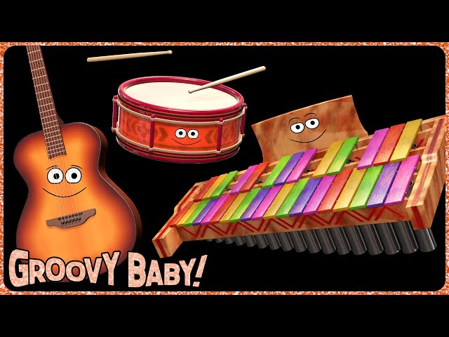 "Latin!" – Baby Sensory Music Video – Vibrant Animated Instruments Playing Lively Music