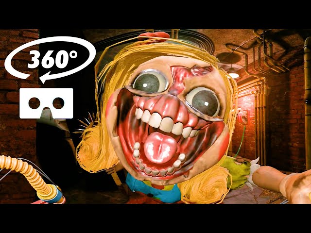 Miss Delight CHASES YOU - No Music - Is she more scary? POPPY PLAYTIME CHAPTER 3 360° VR Experience