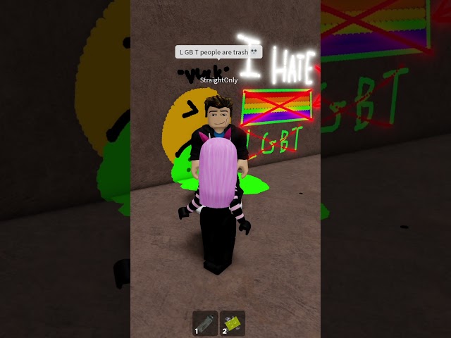 He hates LGBT 🏳️‍🌈😢 #robloxshorts