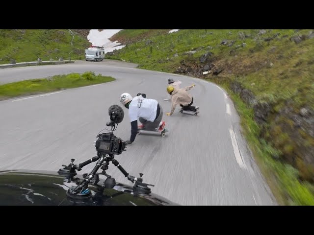 BEAUTIFUL DOWNHILL DESCENT IN NORWAY with  @bobster_skm #downhill #skateboarding #longboard #skate