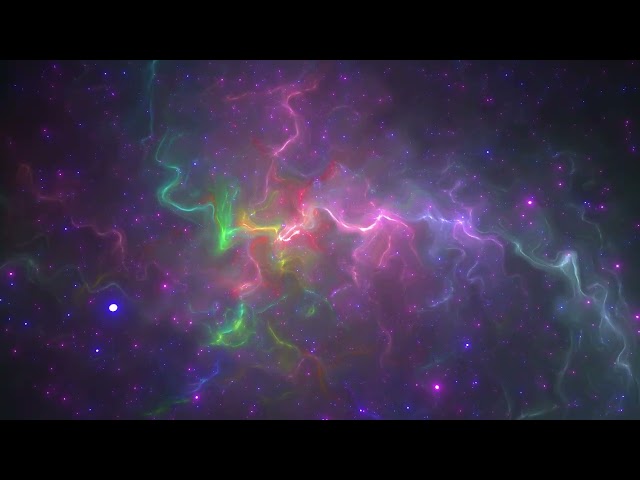 Neon Nebula Starscape Space Colorful Stars Loop 4K