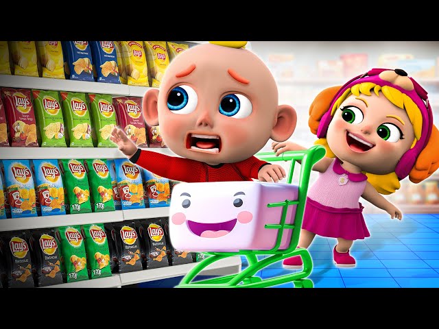 Monster At Grocery Store | Halloween Cartoon for Kids | Funny Stories | Little PIB