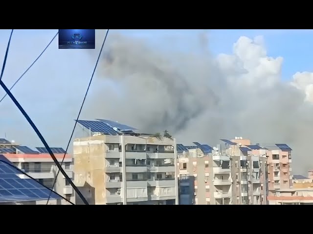 Huge smoke rise and explosions occur in south Lebanon after Israeli shelling.