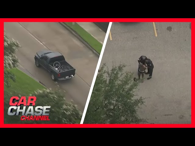 SLOW SPEED CHASE: Bizarre ending when suspect wearing only underwear parks pickup truck & surrenders