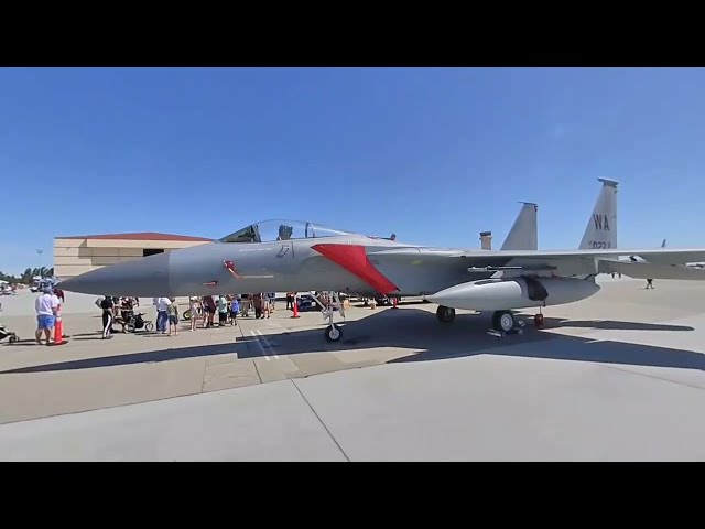 McDonnell Douglas F-15C Eagle. 2022 Travis Air show [VR180 3D]