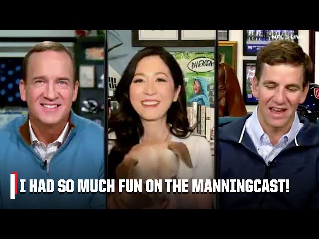 I had SO MUCH FUN on the Manningcast! 🤩 | NFL Live