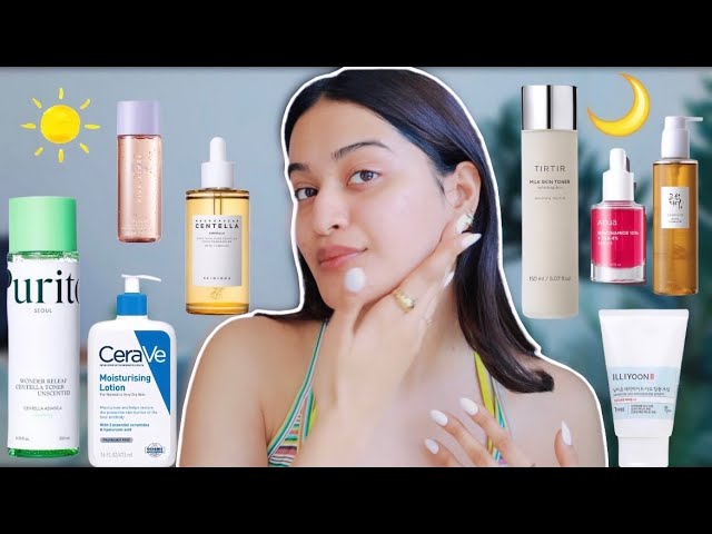 my AM & PM skincare routine for Acne- Prone Sensitive skin | *viral korean skincare | *unsponsored*