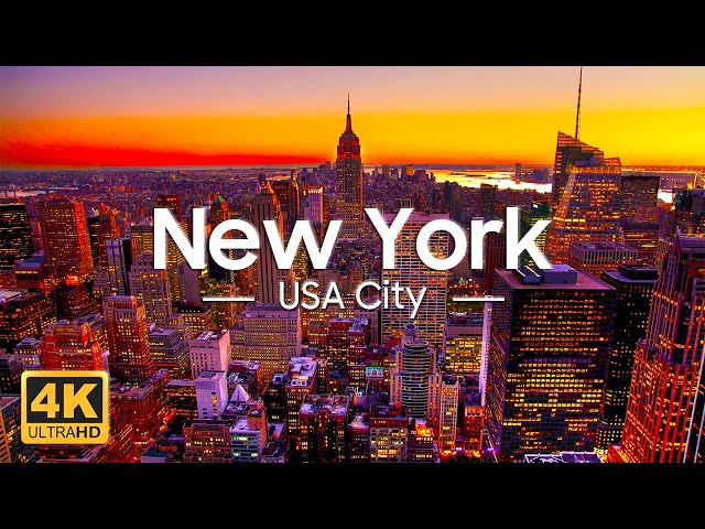 New York 4K Video UHD - Relaxing Piano Music, Beautiful Nature Scenic | Stress Relief,Anxiety Relief