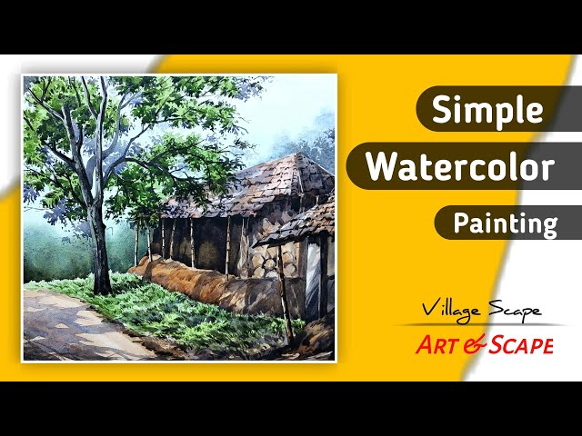 watercolor landscape painting | landscape painting | watercolor #art #painting #watercolor