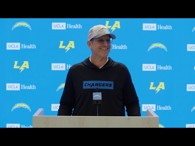 Jim Harbaugh On MNF vs Lamar Jackson & Ravens | LA Chargers