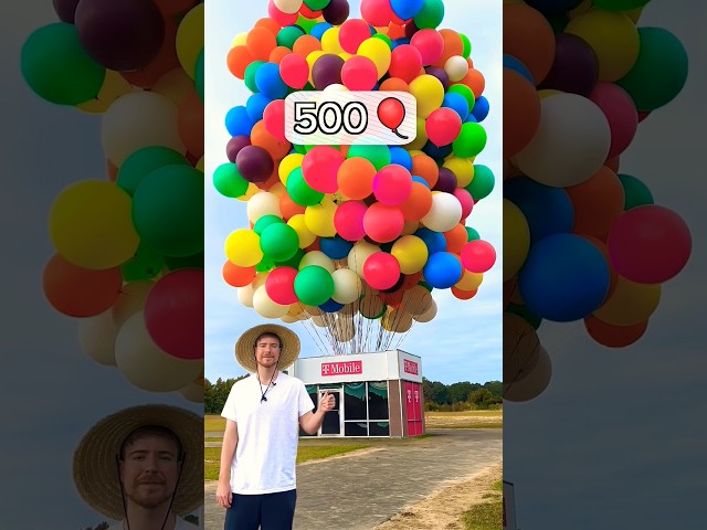 The balloon lifted the house. Mr Beast _ Mr Beast2 _Ballon Shorts