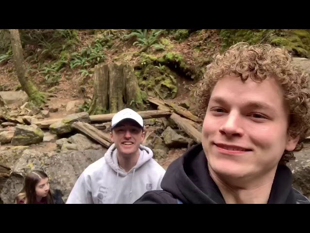 Throwing rocks off a waterfall