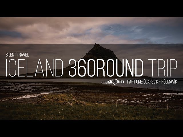 Silent Travel in 5K 360- Iceland Round Trip Part 01| ASMR | Relaxing car trip sound, rain, wind, sea