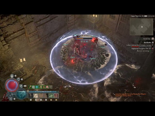 Diablo 4 || NM55 Blood Surge Bone Prison Necromancer || Deathspeaker's + Blood Artisan Cuirass