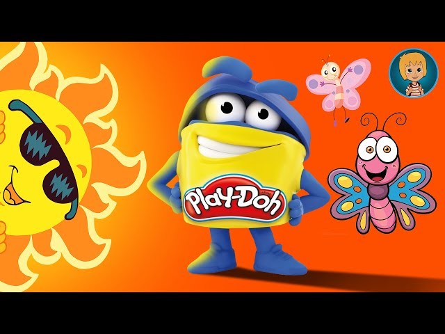 Play Doh How to make Butterfly and Sun - Learn Colors with Play Dough (Gertit ToysReview)