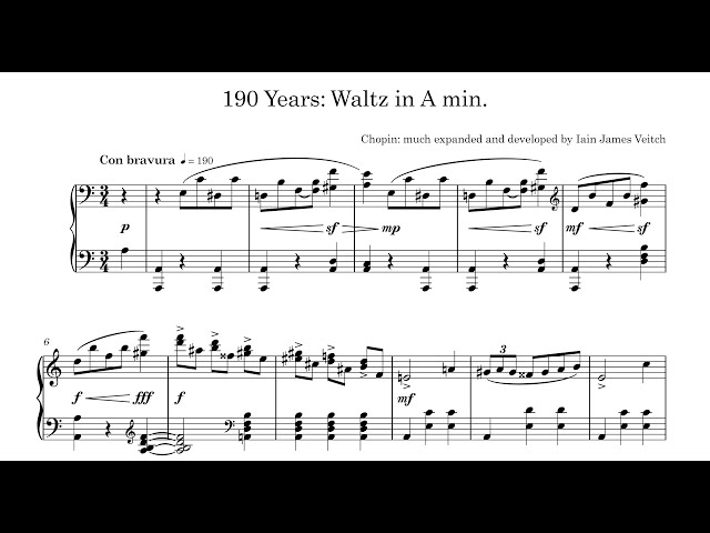 CHOPIN - Waltz in A minor (2024) completed by Iain James Veitch