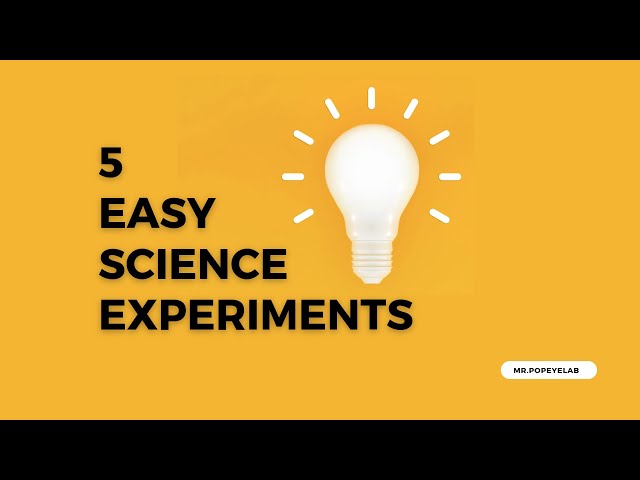 5 Easy Science Experiments To Do At Home