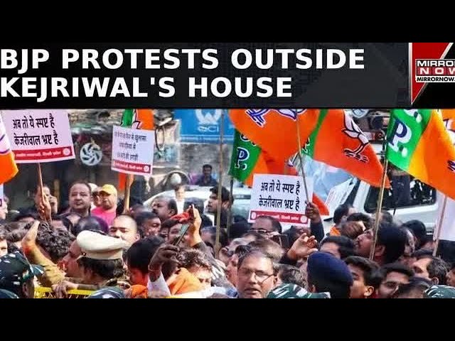 BJP Protests Against Use Of Expensive Items At Kejriwal’s official bungalow | Sheesh Mahal Row