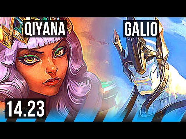 QIYANA vs GALIO (MID) | 1500+ games | KR Master | 14.23