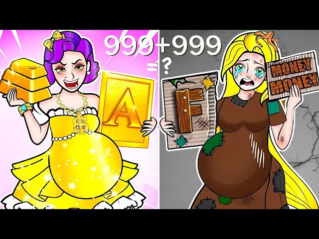 Paper Dolls Showdown: Rich Pregnant vs Poor Pregnant Rapunzel vs Bad Teacher | Rapunzel Family