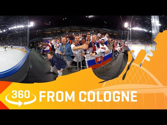 360 video - Latvia and Slovakia fans | #IIHFWorlds 2017