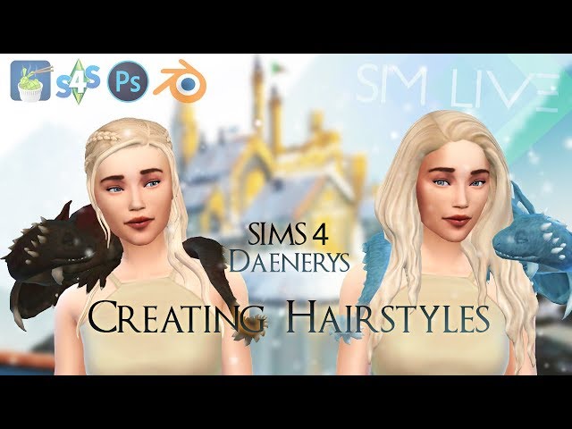 Creating 2 custom hairstyles for The Sims 4